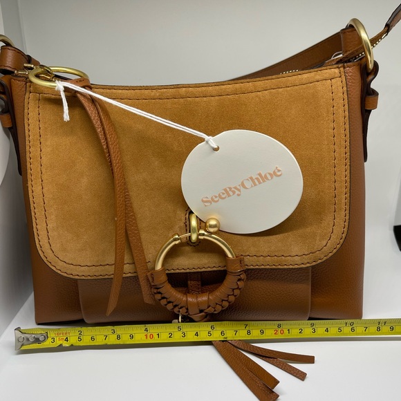 NWT See By Chloe JOAN Leather Shoulder Bag CROSSBODY Brown MSRP$700 - Picture 9 of 12